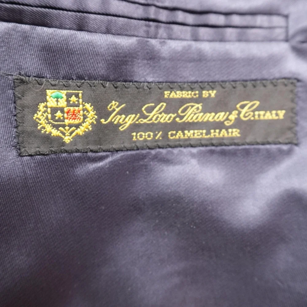 VTG Loro Piana Camel Hair Blazer Mens 50 Blue Sport Coat Suit Jacket Top Canada‎